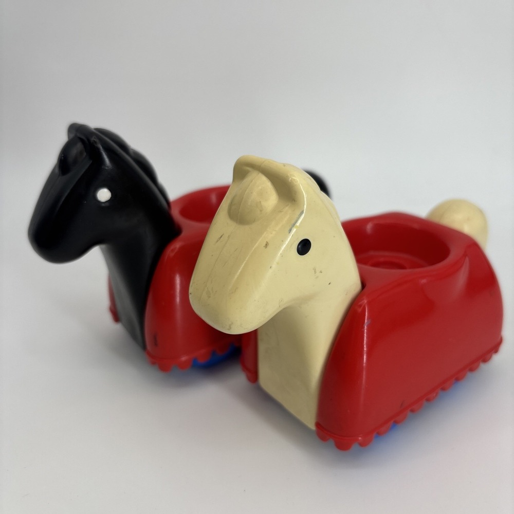 Lot 2 Vintage Little‎ Tikes Wee Waffle Castle Replacement White & Black Horse